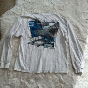 Vintage graphic shark long sleeve tee Reel Legends